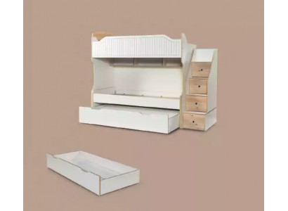 Lit superposé Lit enfant Lit mezzanine Lit superposé double Chambre d'enfants Blanc Lit